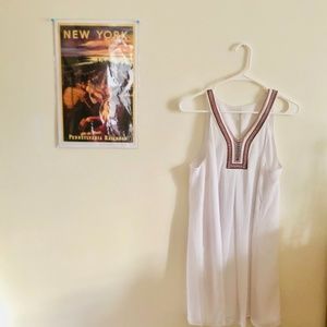 NWT White Boho Tribal Swing Summer Dress BCBG